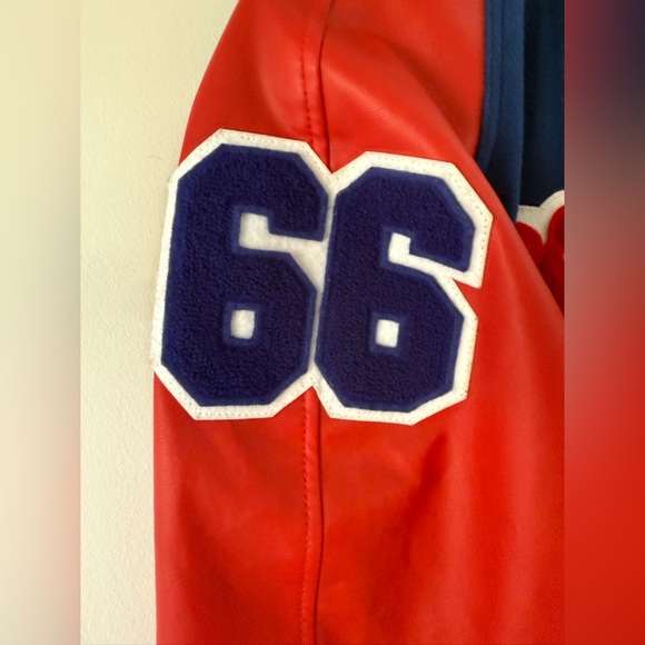 Vintage Red and Blue Washington WM #66 Preppy Varsity Letterman’s Jacket size XL - Picture 3 of 8